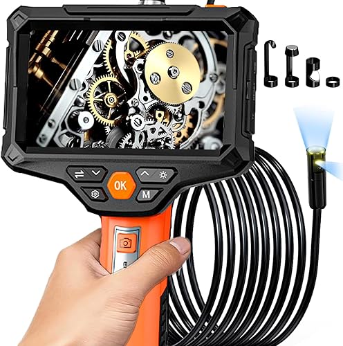 Miniatura 11 de Daxiongmao Cámara endoscopio con luz, boroscopio HD 1080P con 8 luces ajustables, cámara de serpiente impermeable IP67, ideal para inspeccionar