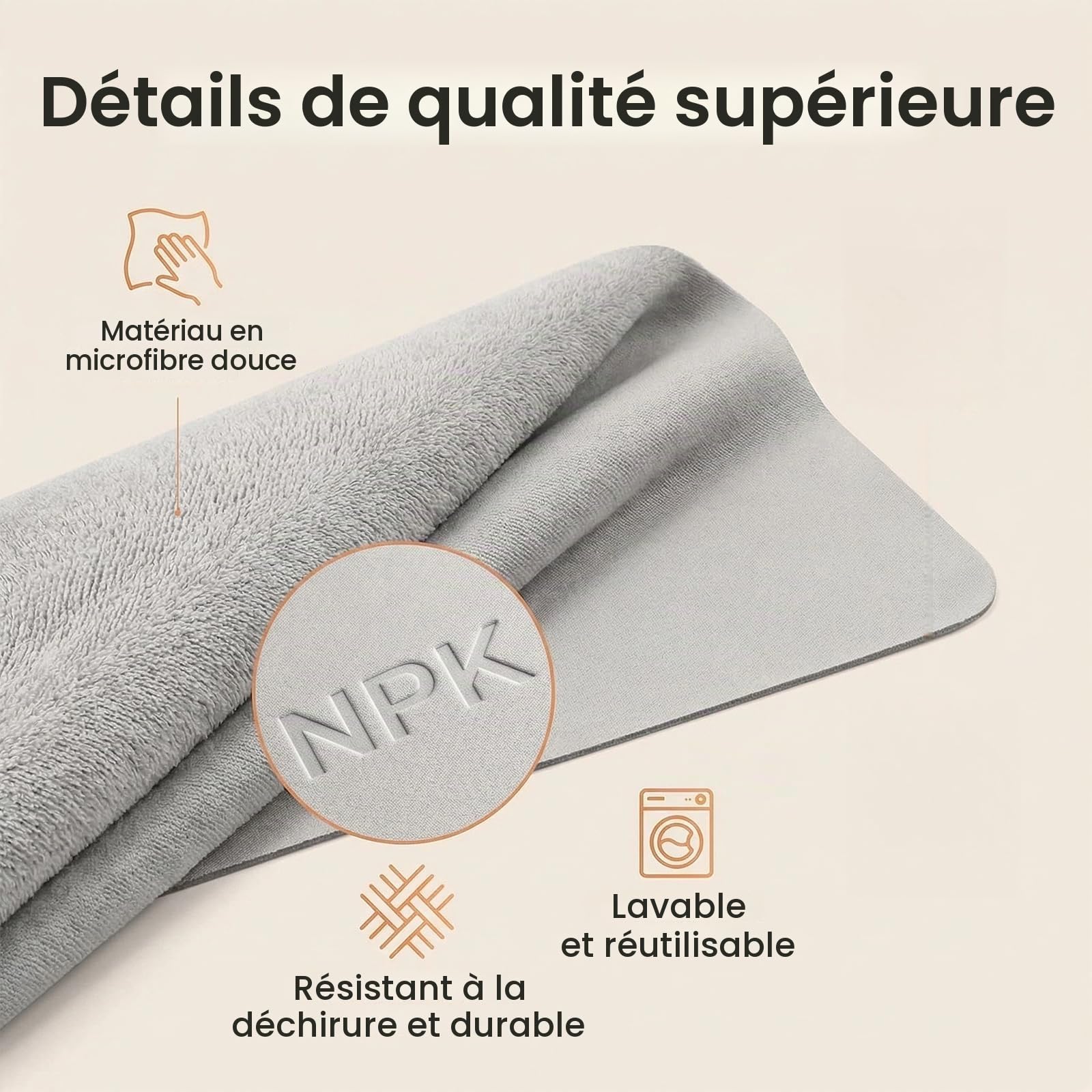 Protection Clavier Et Écran pour Ordinateur Portable – Kit 2 Pièces avec Chiffon Microfibre (34 X 22,5 Cm), Compatible avec Ordinateurs Portables 15–16 Pouces, Smartphones, Tablettes Et TV Connectées