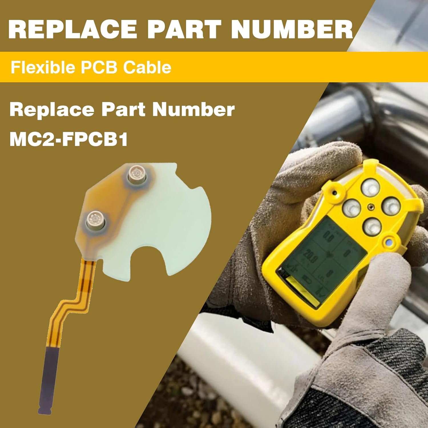 Upgrade MC2-FPCB1 Flex PCB Compatible with BW GasAlertMicroClip XT,BW GasAlertMicroClipXL/X3,Oxygen O2 Sensor MCXL-FC1