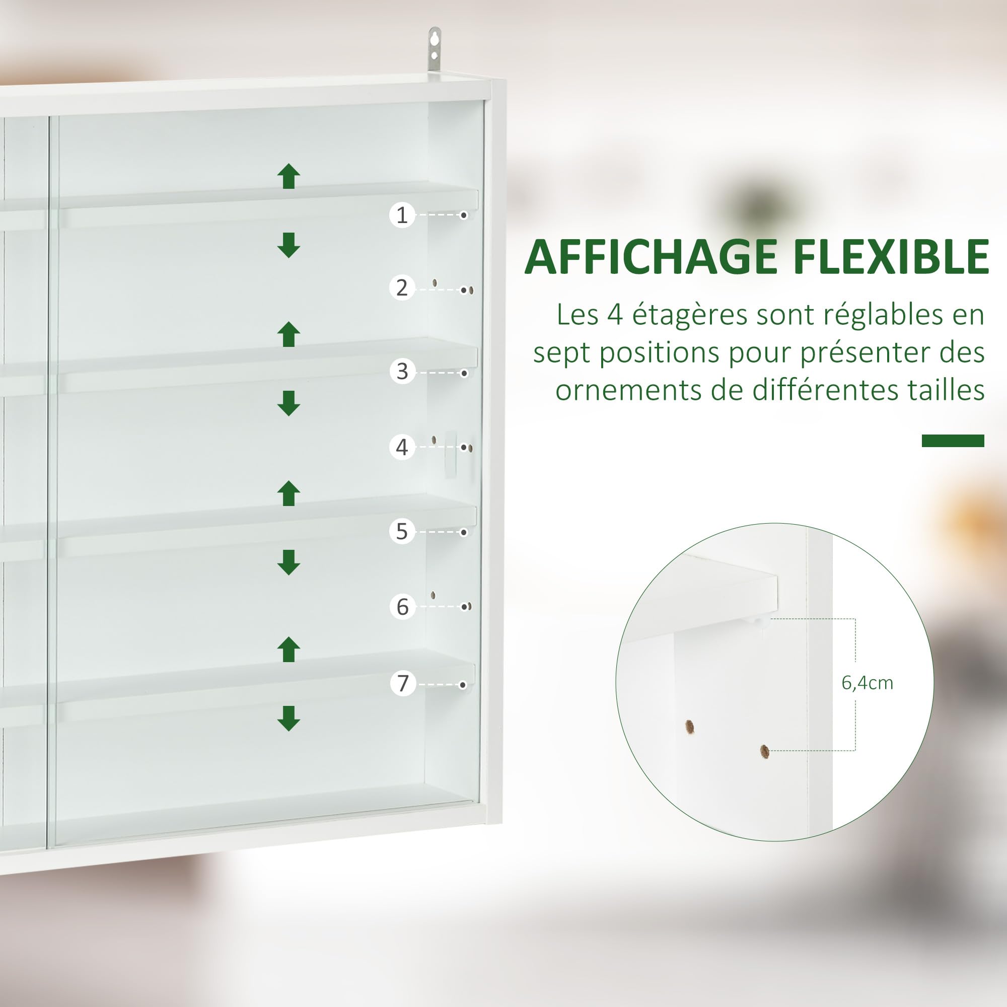 HOMCOM Vitrine de Sala de Estar Estante para Escritório com 2 Portas de HOMCOM Vitrine de Sala de Estar Estante para Escritório com 2 Portas de