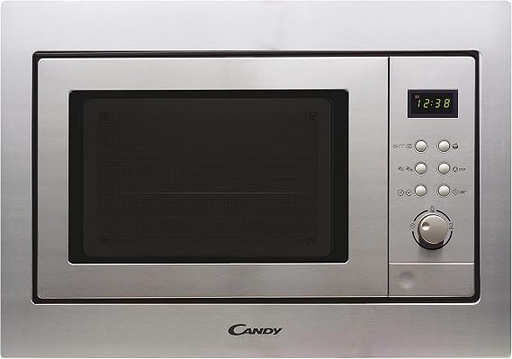 Candy MIC 201 EX Forno a Microonde da Incasso con Grill, 20 Litri, 800  Watt, 5 Livelli di Potenza, 8 Programmi Automatici, Funzione Scongelamento,  59.5x34.3x38.2xm, Acciaio Inox : Amazon.it: Casa e cucina