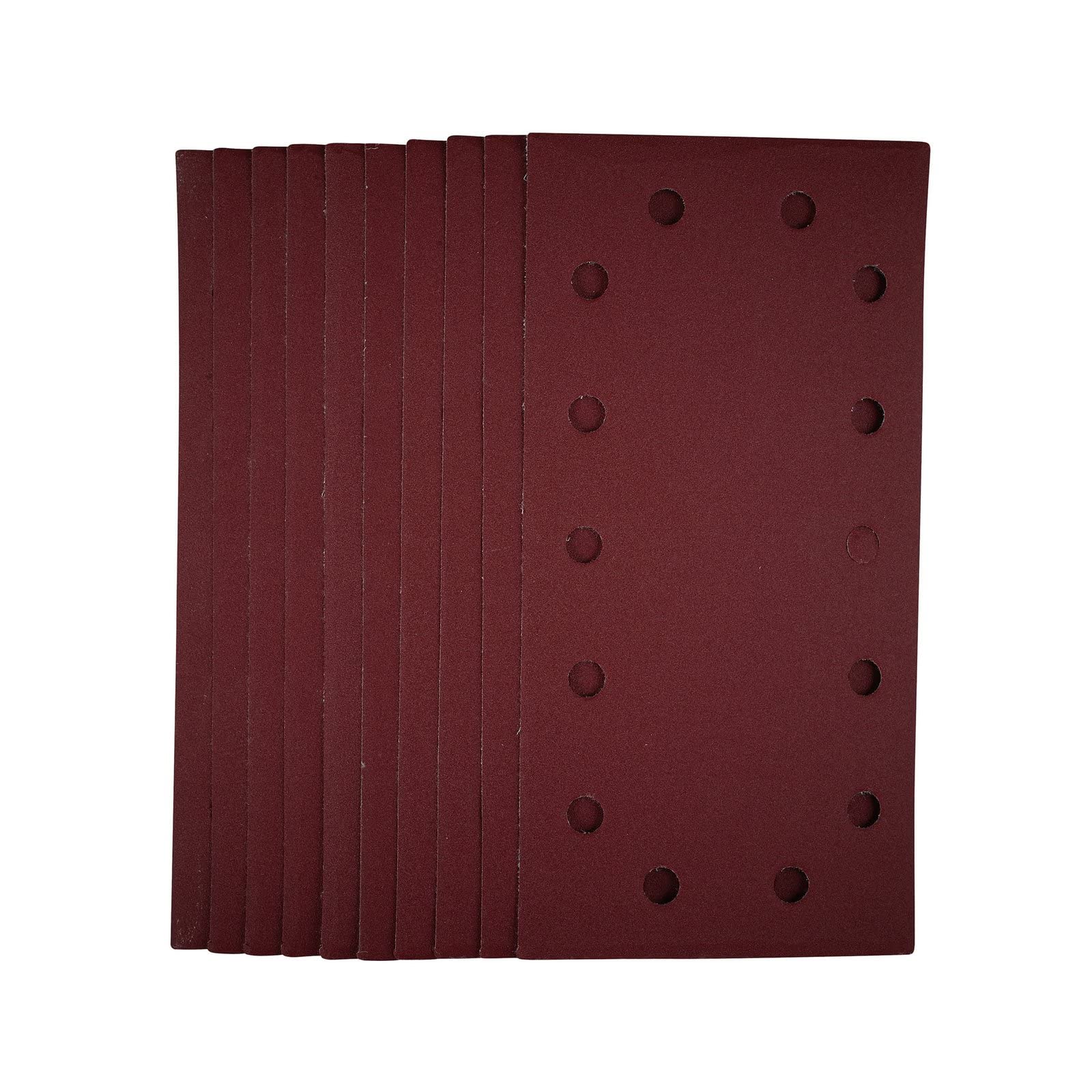 Draper Grain 1/2 Sanding Sheets With Hook And Loop, 115 X 230Mm, 240 Grit (Pack Of 10)