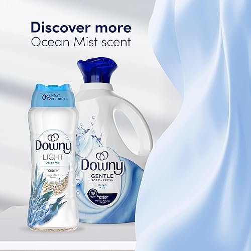 Miniatura 9 de Downy Cuentas potenciadoras de aroma ligero en lavado, aroma a niebla oceánica, 24 onzas, sin perfumes pesados, cuentas potenciadoras de aroma de