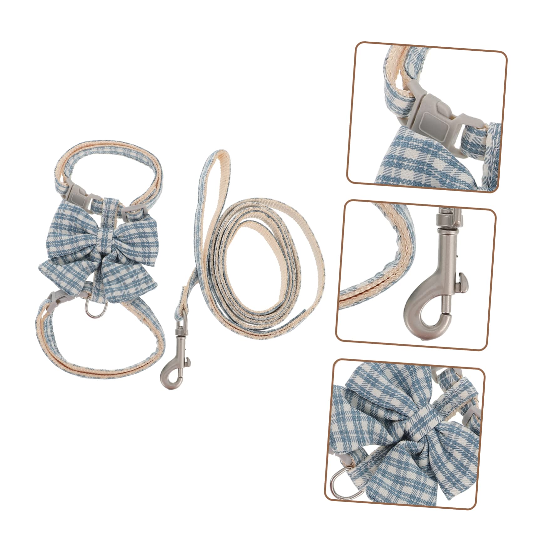FOMIYES 4juegos Ajustable para Gato Arnés Antiescape Cuerda De Control para Pequeñas Diseño Ergonómico y Resistente para Paseos y Entrenamientos