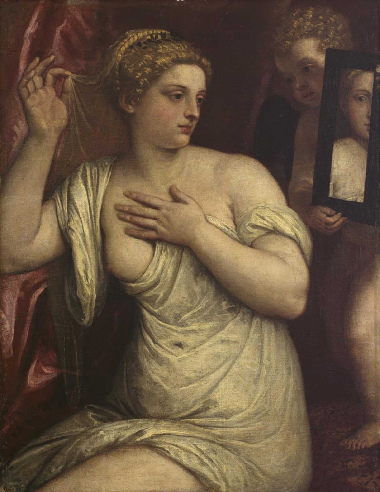 ARTXLXXBN Famous Print Painting Colorful Art Print Toilet of Venus by Tiziano Vecelli Canvas Art Decorations for Home Decor 60x90cm