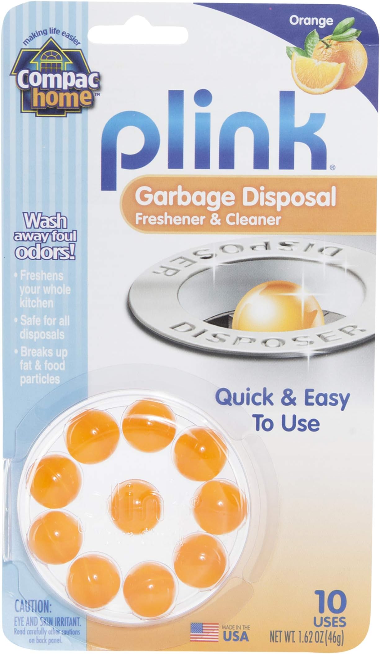 Plink Orange 20ct Disposal Cleaner & Deodorizer