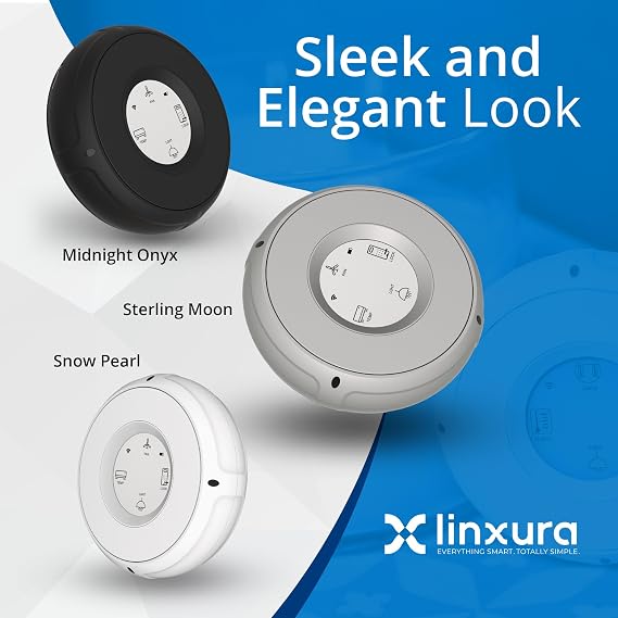 Smart Home Controller + Bluetooth Controller - Works with Alexa, Google Home, Home Assistant, SmartThings, Lights, thermostats and More - Programmable & Customizable Buttons (Sterling Moon)
