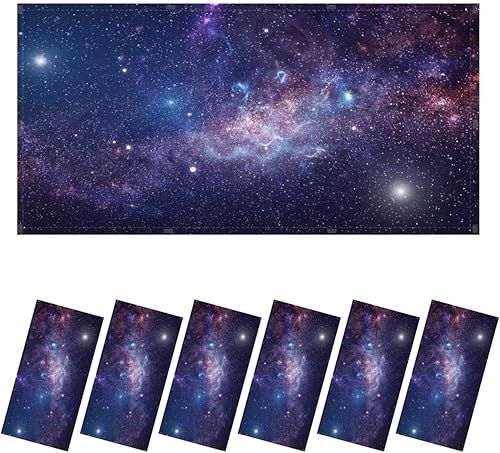 Paquete de 6 cubiertas de luz fluorescente para luz de techo, filtros de luz de estrellas para aula, oficina, hogar, cubierta de luz magnética