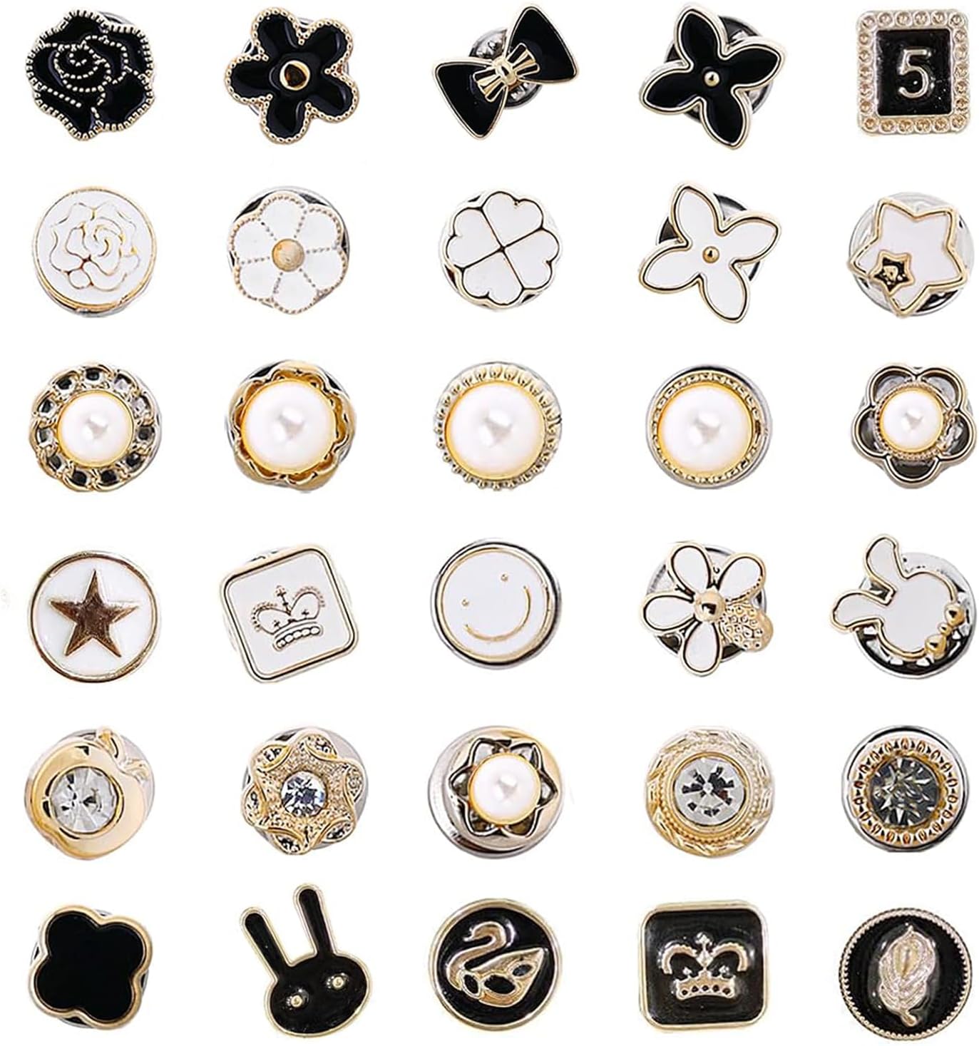 30 PCS Women Shirt Brooch Buttons Anti Exposure Safety Invisible Fixed Brooches Modesty Pins Mini Pearl Cover Up Prevent Accidental Exposure for Clothes Dress Bags Hats DIY Decor