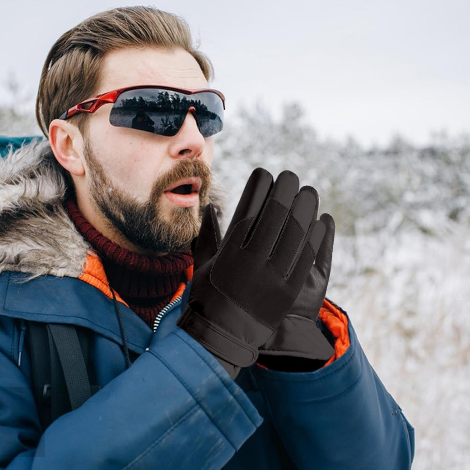 Ski Gloves Women,Waterproof Winter Warm | Non-Slip Boys, Snowboarding for Skiing, Running