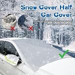 Windshield Cover for Snow and Ice, Car Cover for Winter, Thickened Magnetic Waterproof Car Windshield Snow Cover with Storage Bag, Snow-Ice-Dust Proof Car Accessories Universal for Most Car