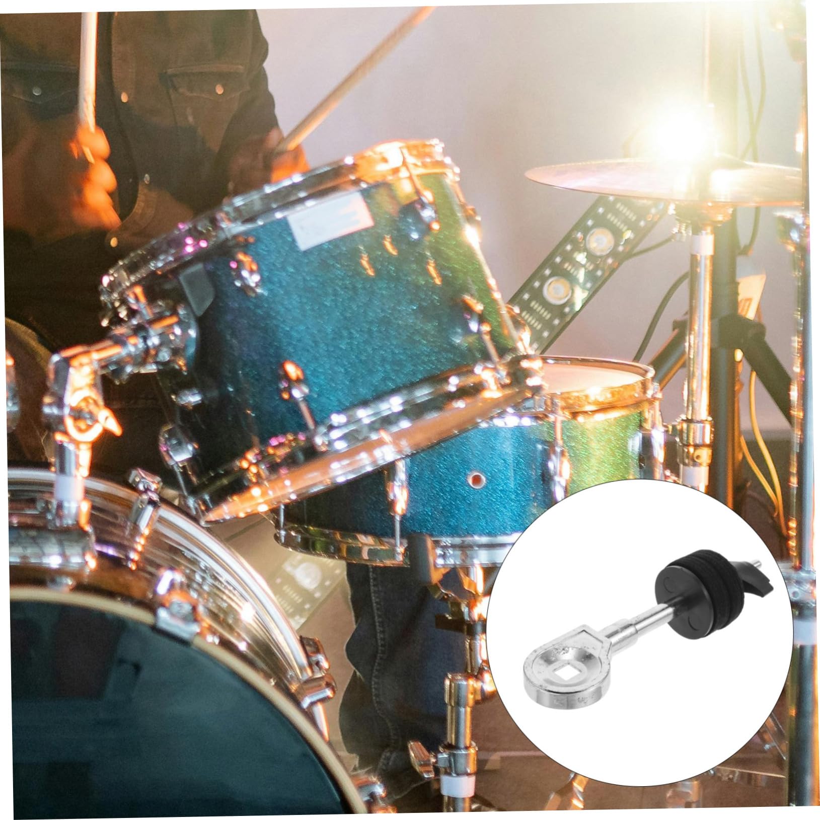 Mikinona Support de Cymbale, Accessoire de Percussion en Métal Noir pour Batterie Performance Stable Améliorant la Qualité Sonore Lors de Concerts