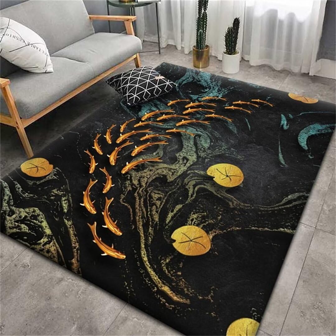 Tapis poil court noir lavable 200x250cm moquette intérieure de salon