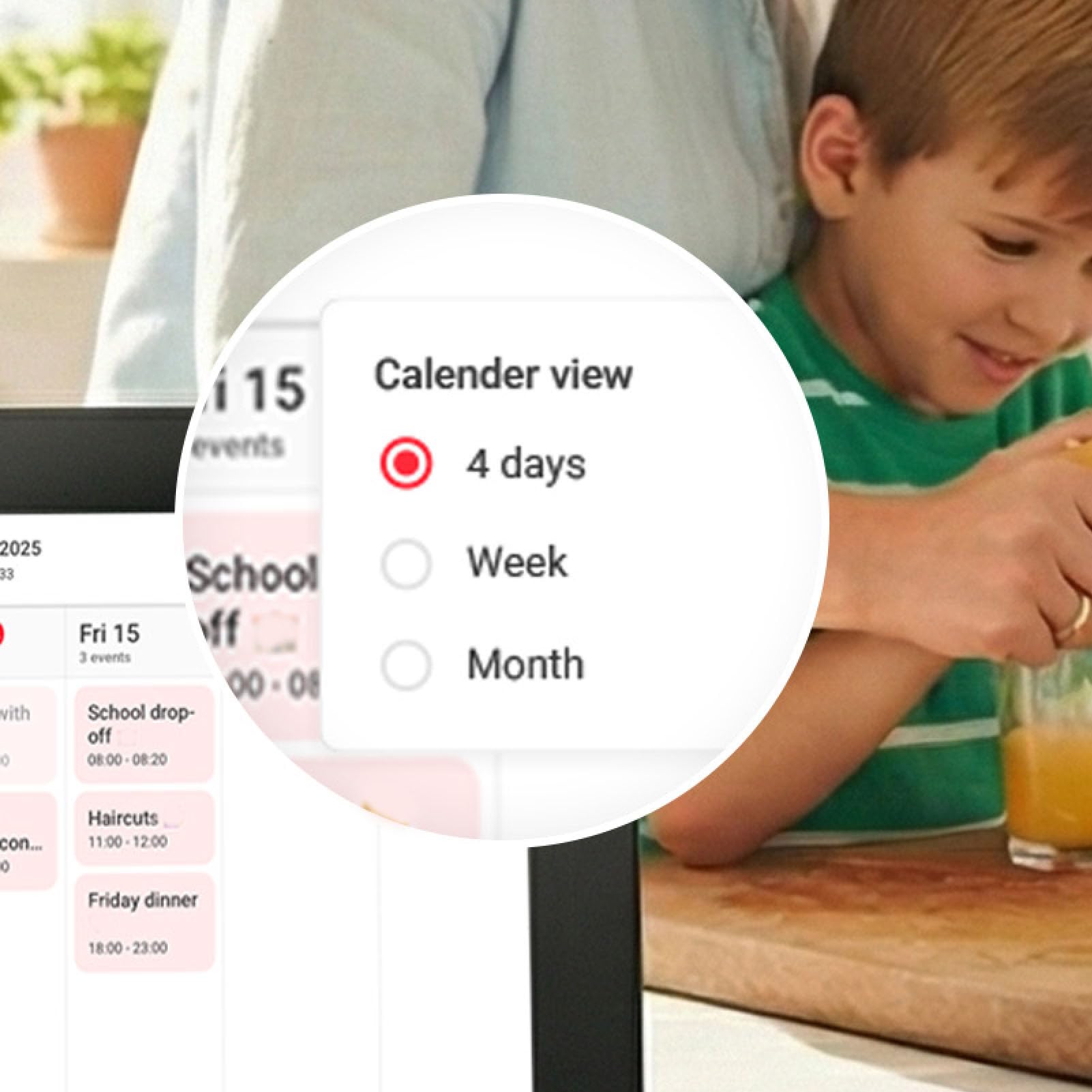 Generic Pianificatore Elettronico Touchscreen con Calendario Digitale Intelligente da 10,1 Pollici con Grafico dei Lavori Domestici per Famiglia e Ufficio ABS
