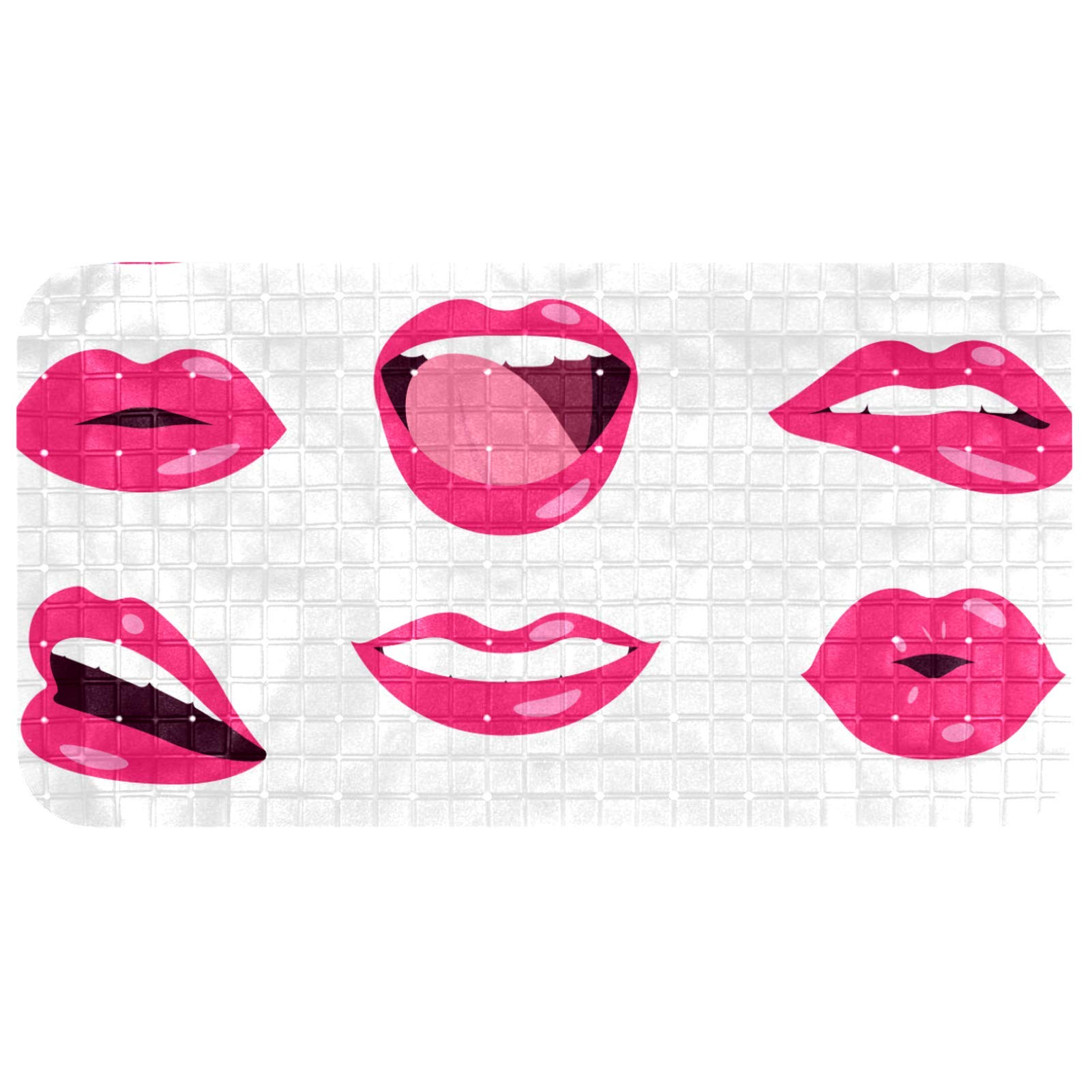 Tapis de salle de bain antidérapant Bennigiry Lèvres et Visage 27,9x37,9 cm