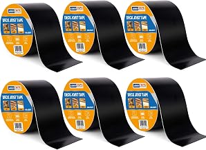 ADHES Waterproof Butyl Sealing Tape, 100 mm x 15 m, 6 Rolls | Weatherproof Joist Tape for Decks, Ideal for Wooden Platforms, Beams, Roofs