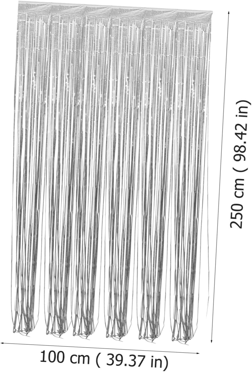 NUOBESTY 2pcs Tinsel Curtain Backdrop for Party Decoration Iridescent Glitter Fringe Wall Drapes Photo Booth Props for Birthdays Weddings and Theme Events