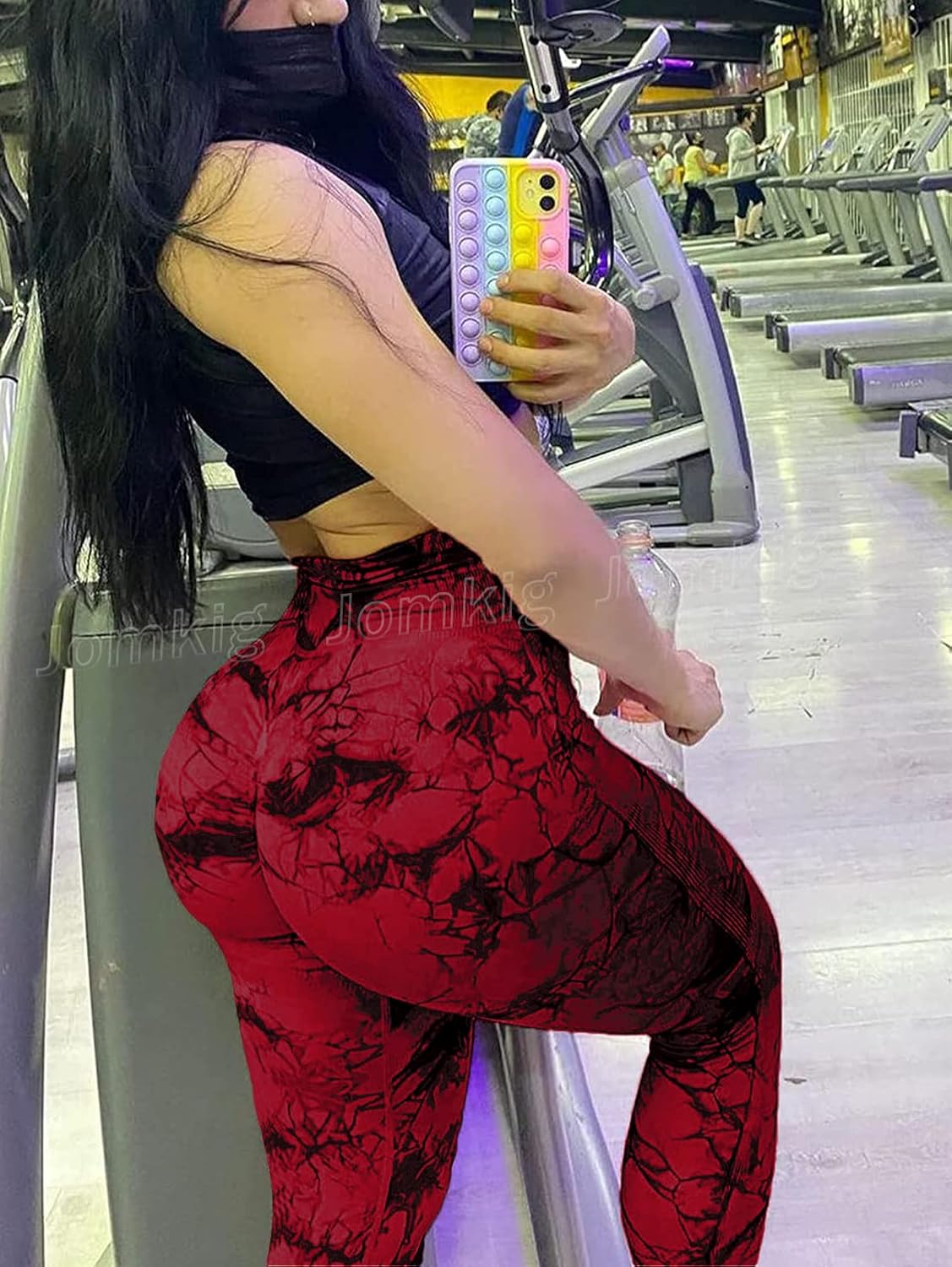 Tie Dye Seamless Leggings for Women High Waist Workout Yoga Pants Scrunch Butt Lifting Compression Tights - Image 5