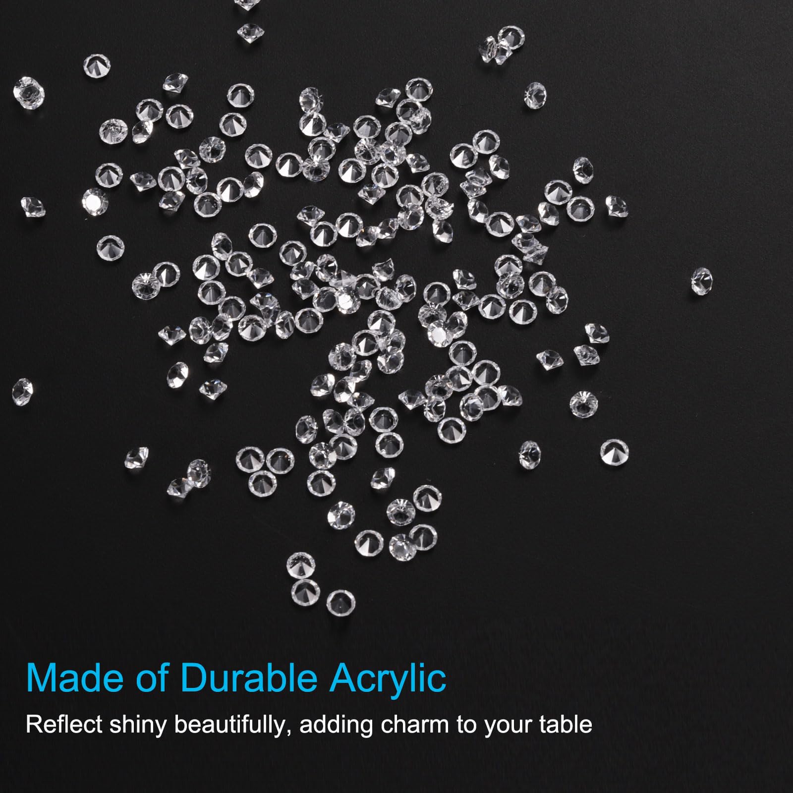 PATIKIL 14000Pcs Wedding Table Scatter Confetti Crystals 3mm Acrylic Diamonds Vase Fillers Gems for Table Centerpiece Decorations Bridal Shower Party - Image 3