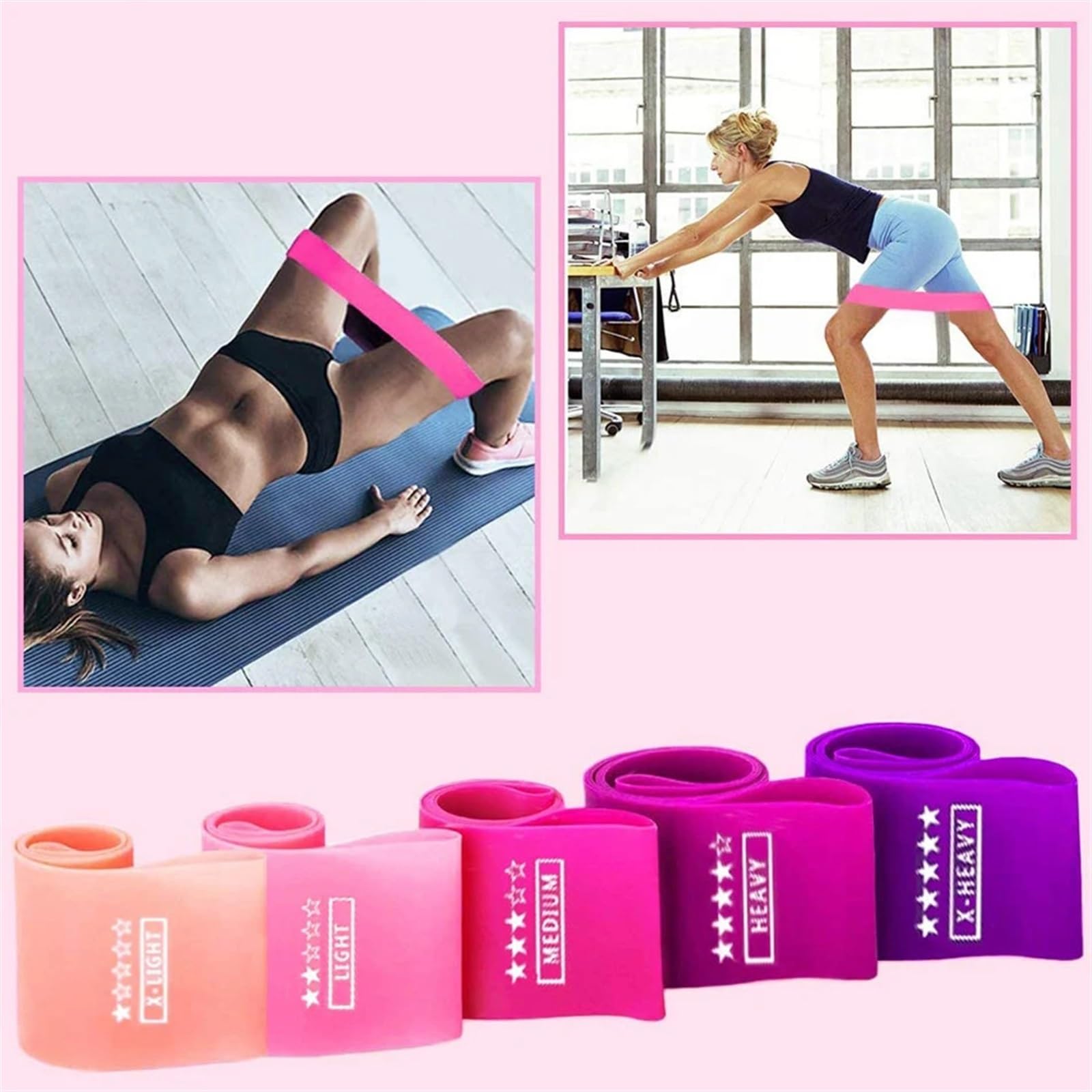 Bandas Elasticas Bandas de Resistencia for Ejercicios Gimnasio, for Yoga, estiramientos, dominadas, Bandas Goma for Entrenamiento, Equipo