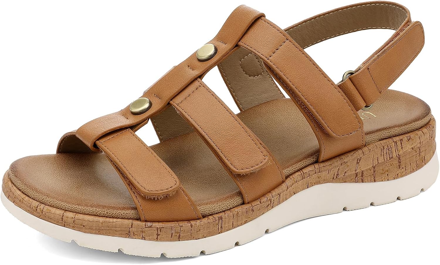 UBFEN Womens Walking Sandals with Arch Support Comfortable Flat Gladiator Sandals Open Toe Summer Shoes