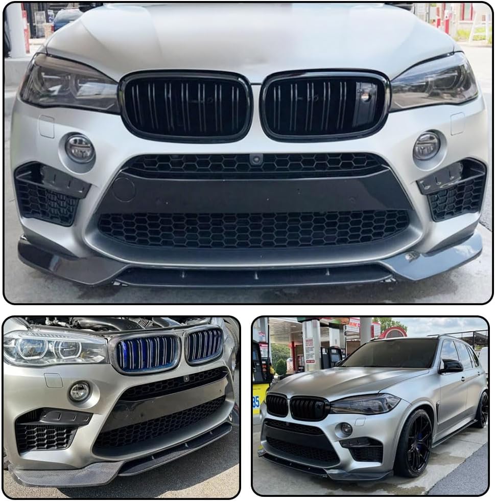 MCARCAR KIT Dry Carbon Fiber Front Bumper Lip Compatible with BMW X5M F85 X6M F86 2014-2018 Chin Spoiler Splitter Protector Body Kits Air Dam Factory Outlet