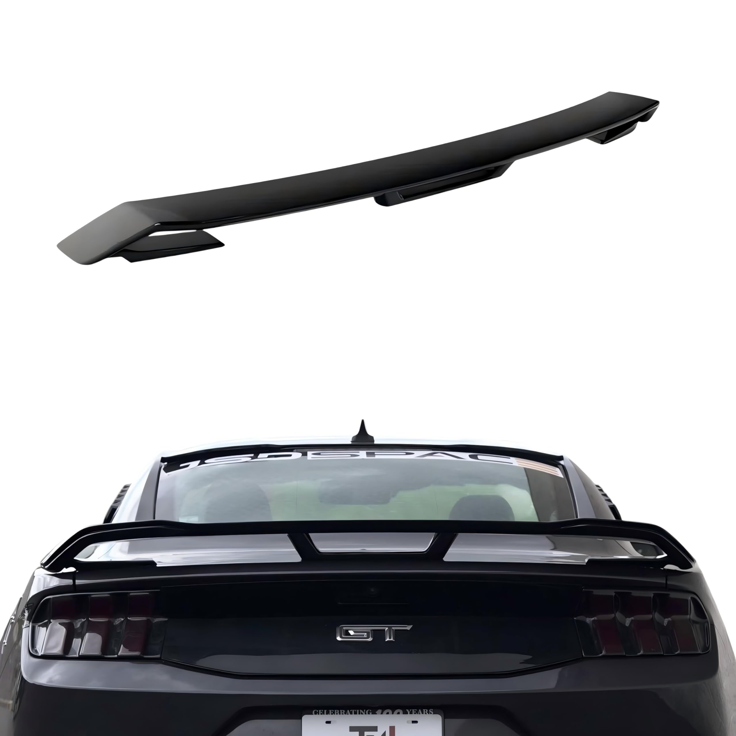 JSD Dark Horse Style Rear Spoiler for Ford Mustang 2024+ (Gloss Black)