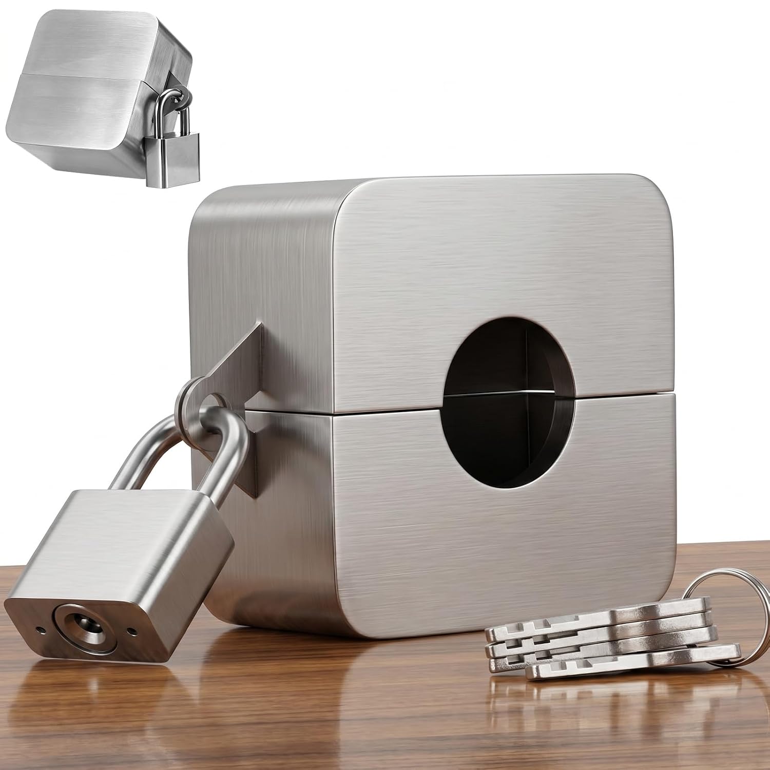 2 Pcs Outdoor Faucet Locking Cover, Faucet Lock for Outside Water Spigot, Heavy Duty Stainless Steel Lock for Water Outside, Prevent Theft & Unauthorized Use for 1-1/2 to 3 Inch Valve Handles