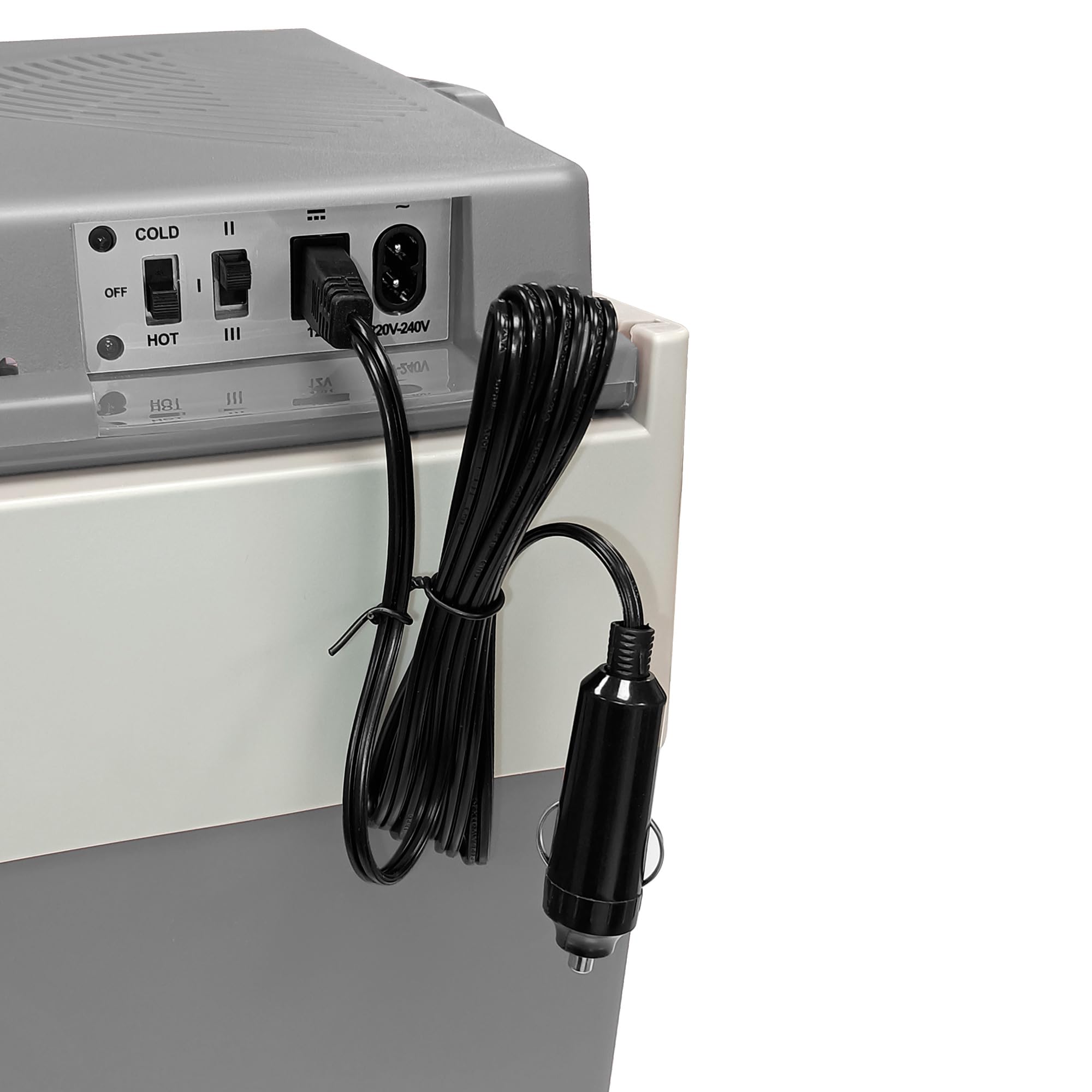 briebe Nevera Portátil Eléctrica de Viaje para Coche, Camping, 12V / 220V, Capacidad 28 litros, Refrigera, Mantiene el Calor, Modo Bajo Consumo