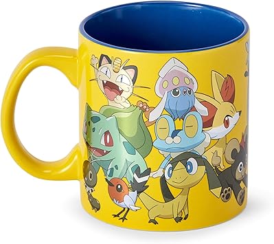 Pokémon XY Series Large Pokémon Group Foil Print Coffee Mug | Official Pokémon Collectible Coffee Cup Perfect For Fans Of The Pokémon Series | Holds 20 Ounces
