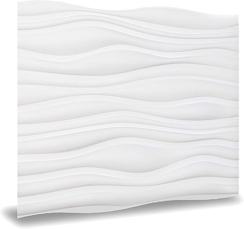 Innovera Décor Dunes - Panel de pared 3D (6 unidades), color blanco