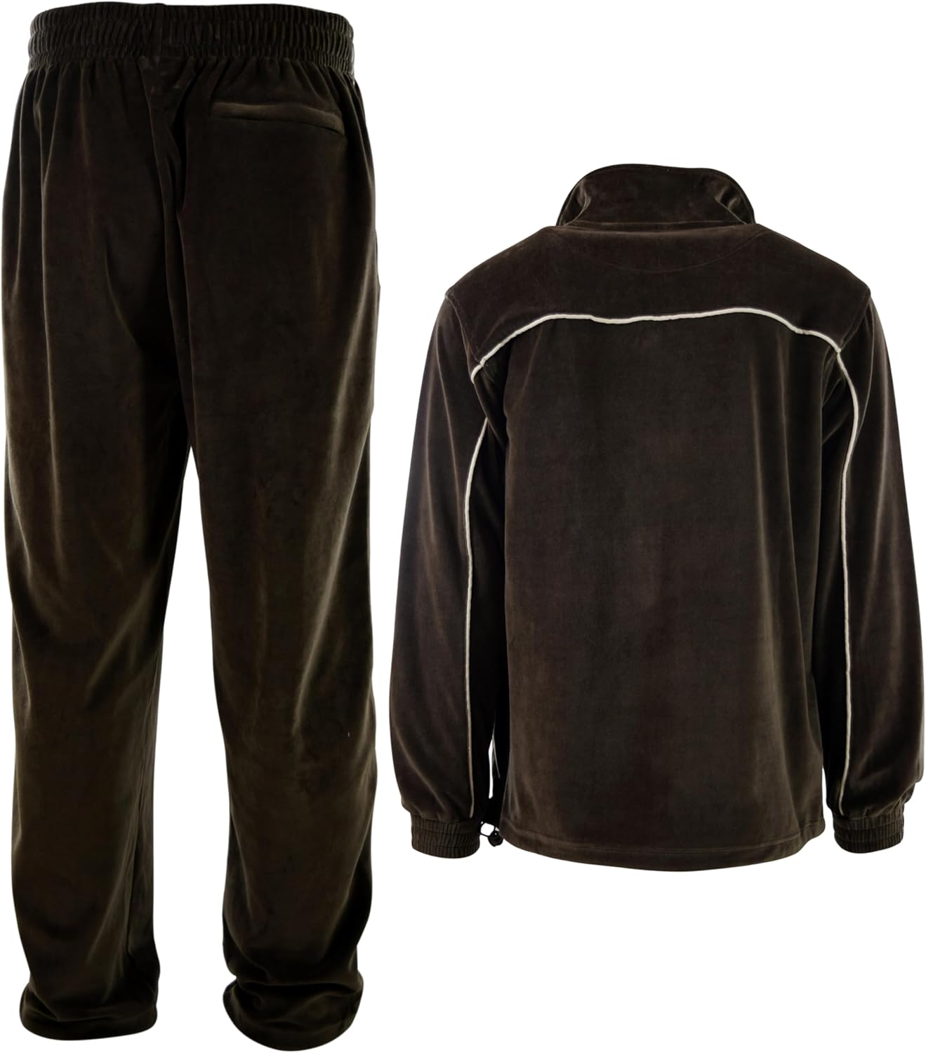 ChoiceApparel Mens Velour Tracksuit with Zippered Pockets - Image 5