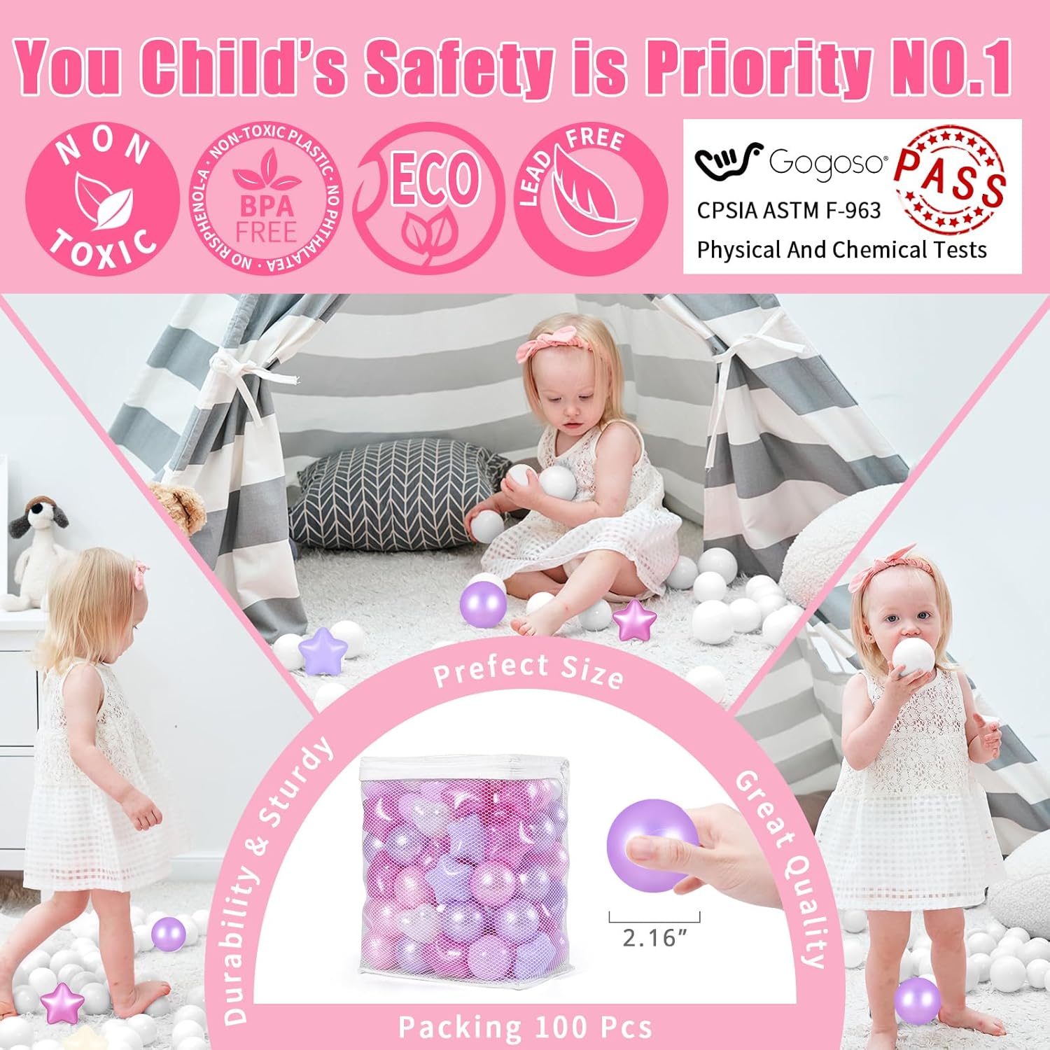 500pcs Balls for Ball Pit