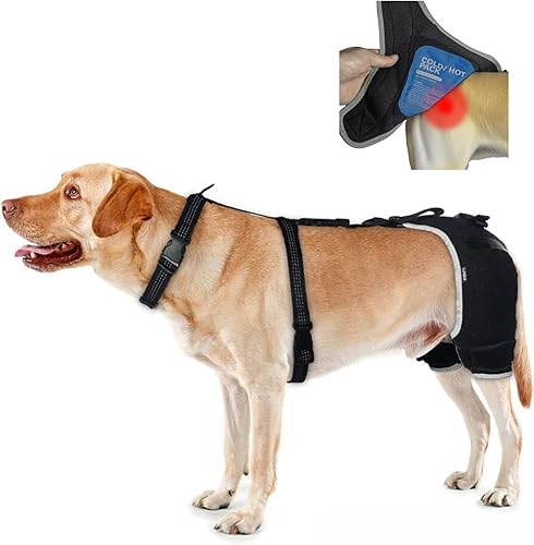 Soporte para la displasia de cadera para perros con paquete calientefrío, transpirable y cómodo soporte de cadera para ligamento cruzado cruzado