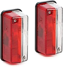 Wiltec 2 x Position Light, Outline Light for Trailers, Set of 2, Marker Light with Bracket, Trailer Lighting with E-Certification Mark
