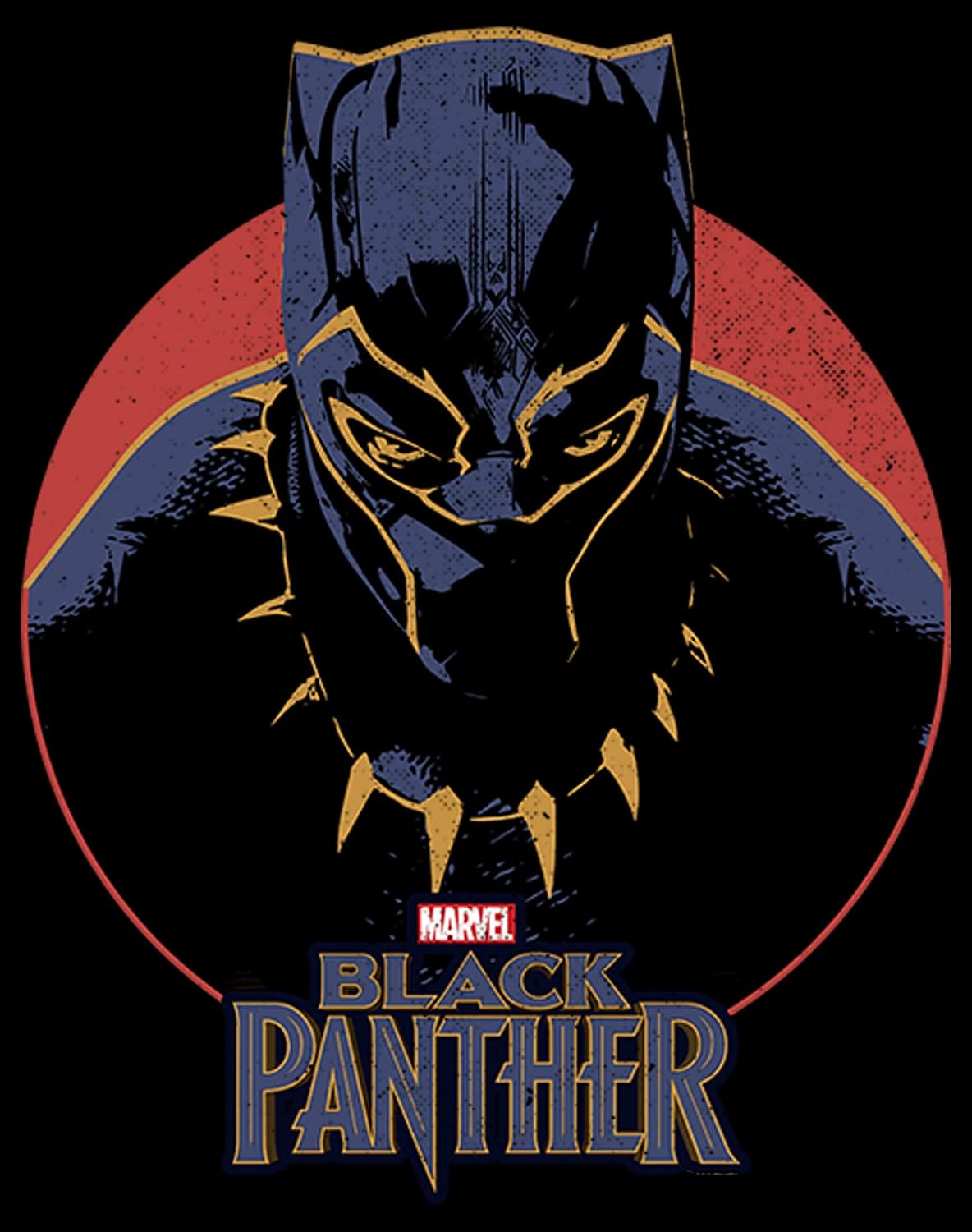 Marvel Men's Black Panther 2018 Retro Circle T-Shirt