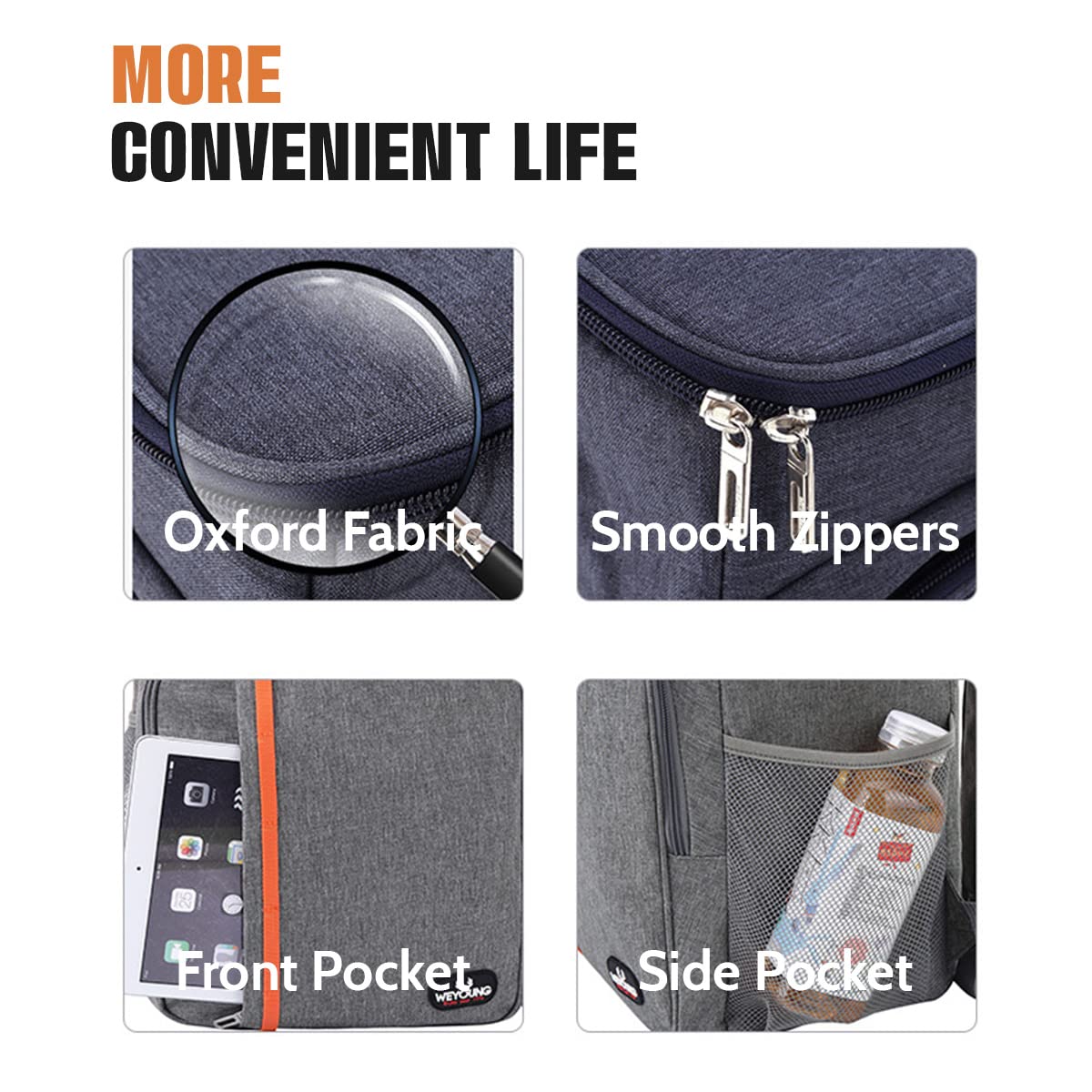 Mochila Nevera Térmica Mochila de Almuerzo Impermeable Portatil Bolsa Refrigeradora para Playa Picnics Camping 18L