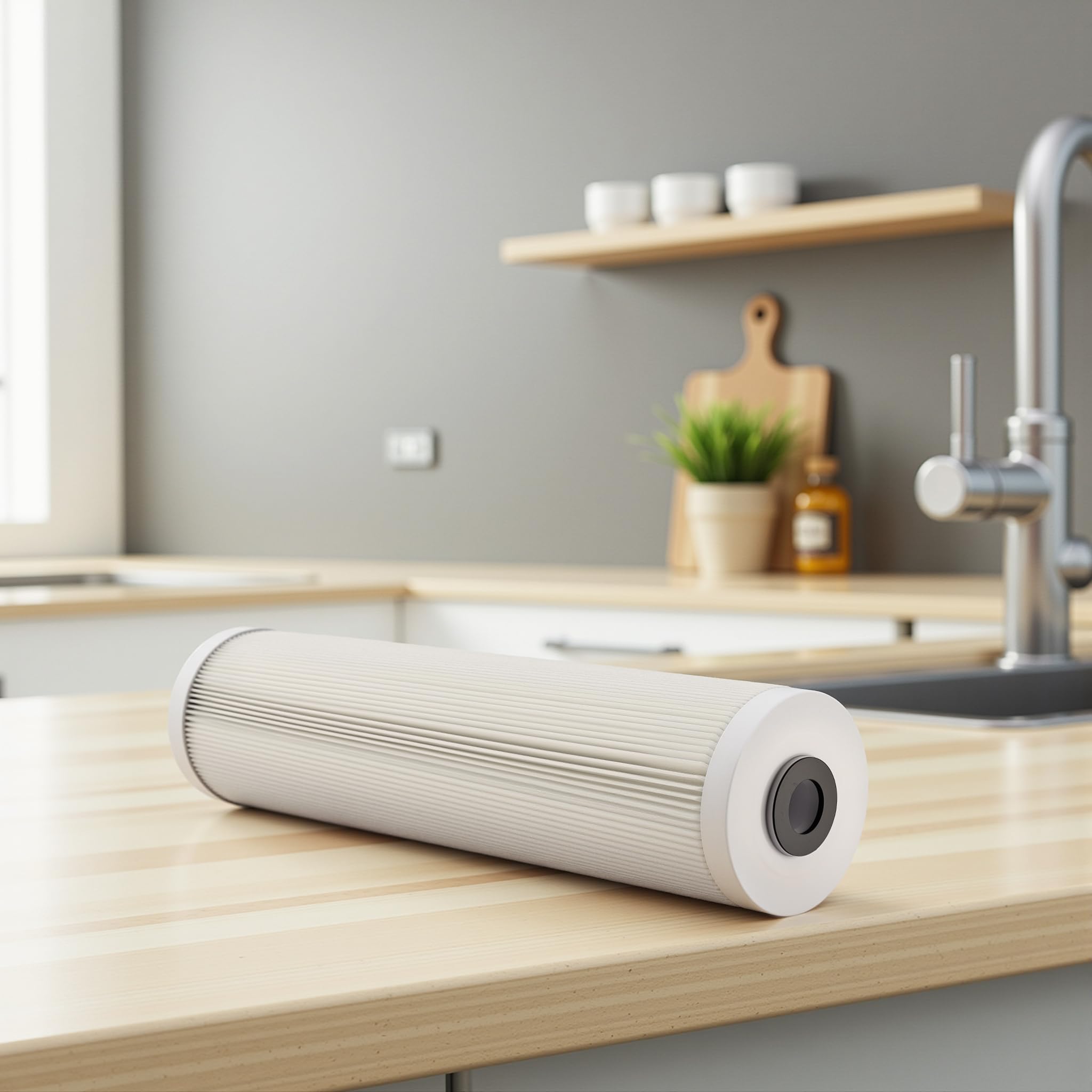 Naturewater Cartuccia filtrante a pieghe 20'', filtro a cartuccia, filtrazione dell'acqua potabile, filtraggio acqua domestica