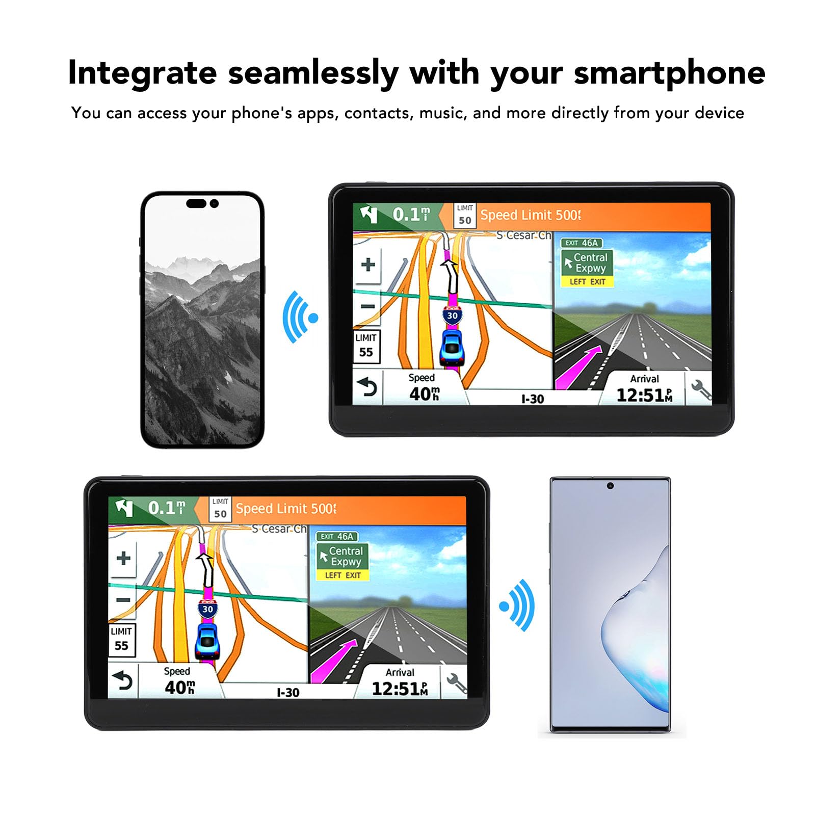 Auto Navigationssystem mit 9 Zoll Touchscreen Für Pkw Wohnmobil Rv und Lkw Kompatibel Karten Updates Usb Sprachsteuerung