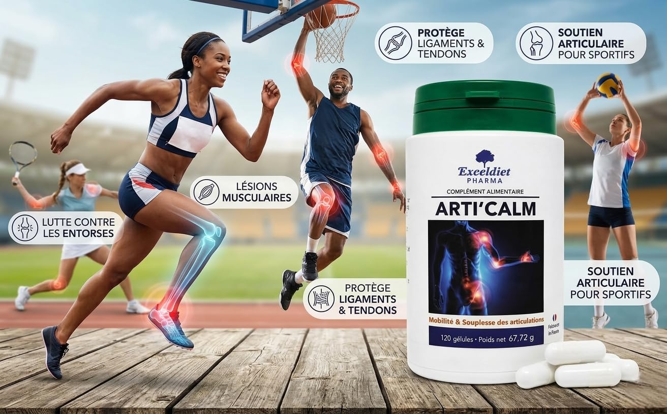 Glucosamine Sulfate - Collagène Marin - Douleur Articulaire Musculaire - Chondroïtine - Protection des Cartilages - Articalm 120