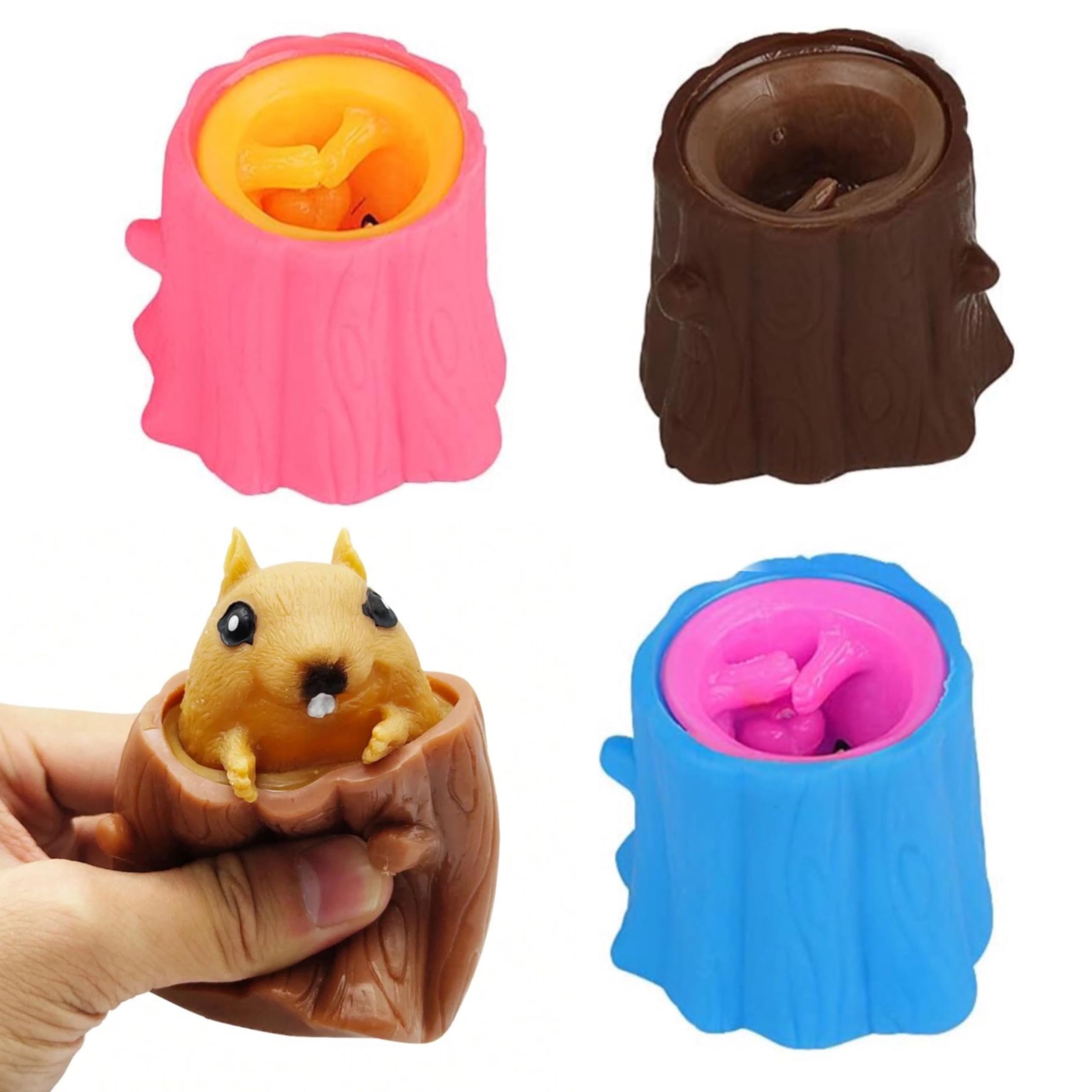 Azyasco | 3 pcs Pop Up Squirrel Cup Funny Rubber Squeeze Sensory Fidget Toys Stress Relief Toys Kids & Adult Tricky Funny Squeeze Toys (Pop Up Squirrel) (B0DFWC939H) Amazon Price History, Amazon Price Tracker