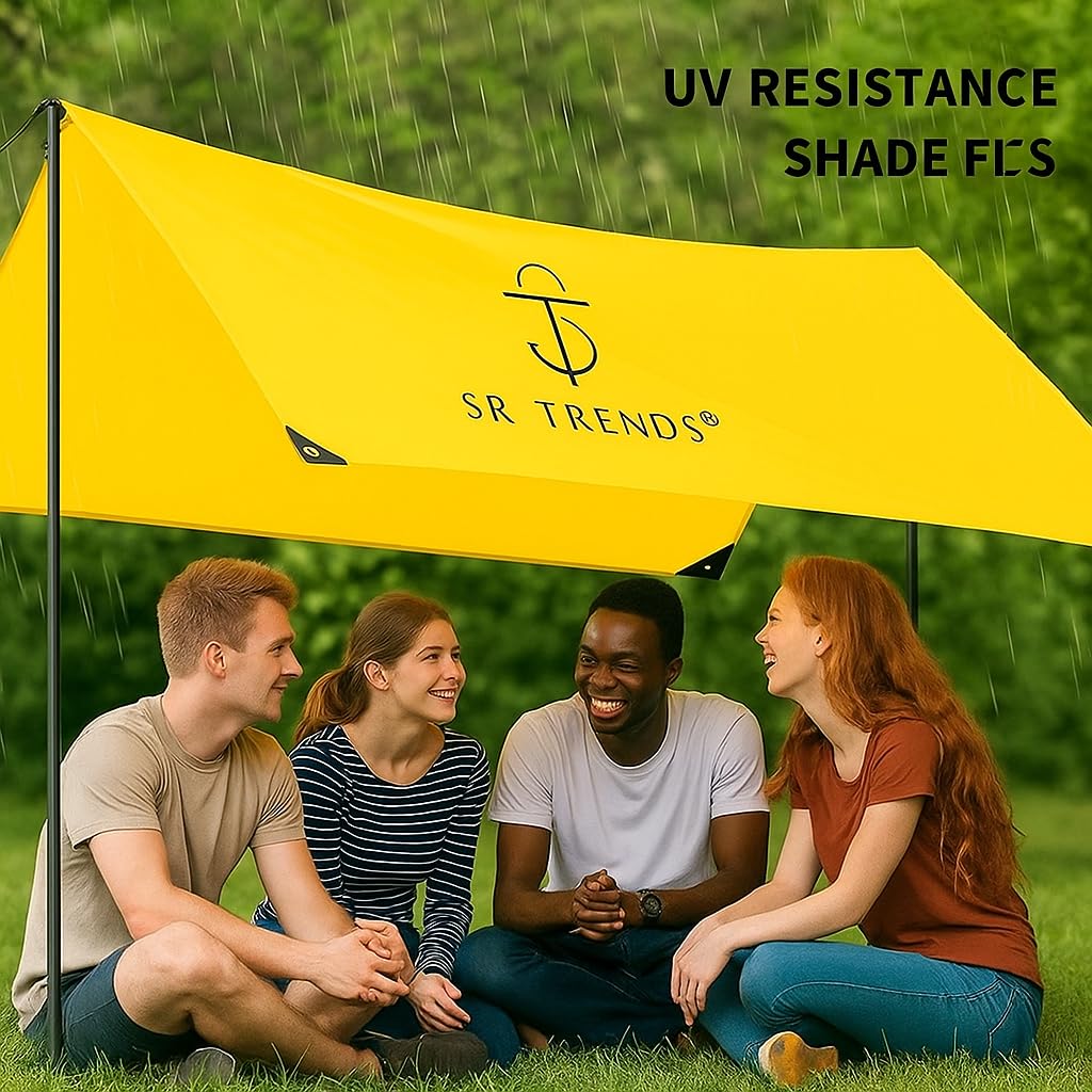 30Ft x 30Ft Tarpaulin Sheet Waterproof Tirpal Heavy Duty Tadpatri with Aluminium Eyelets Each Coners - Multipurpose Cover Tharpai (30 * 30 FEET, 150 GSM) (Yellow, 30x30 FT) — Amazon image 5