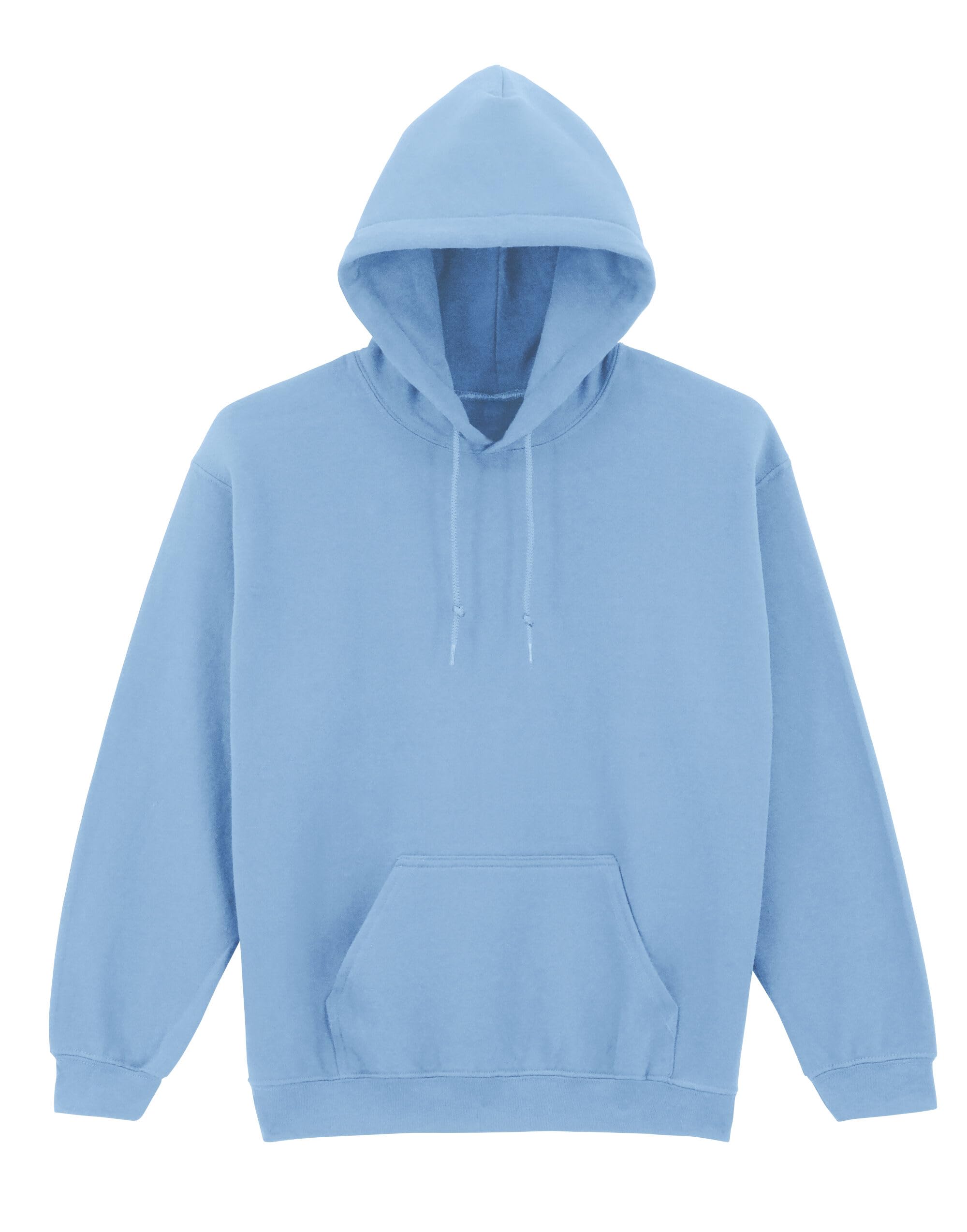 COOZO Men's Classic Hooded Sweatshirt – Light Blue - S