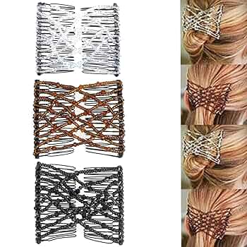 ヘアアクセサリー perverze double comb clip Amazon.com : Magic Hair Combs, Swovo 3 pcs Vintage Bead