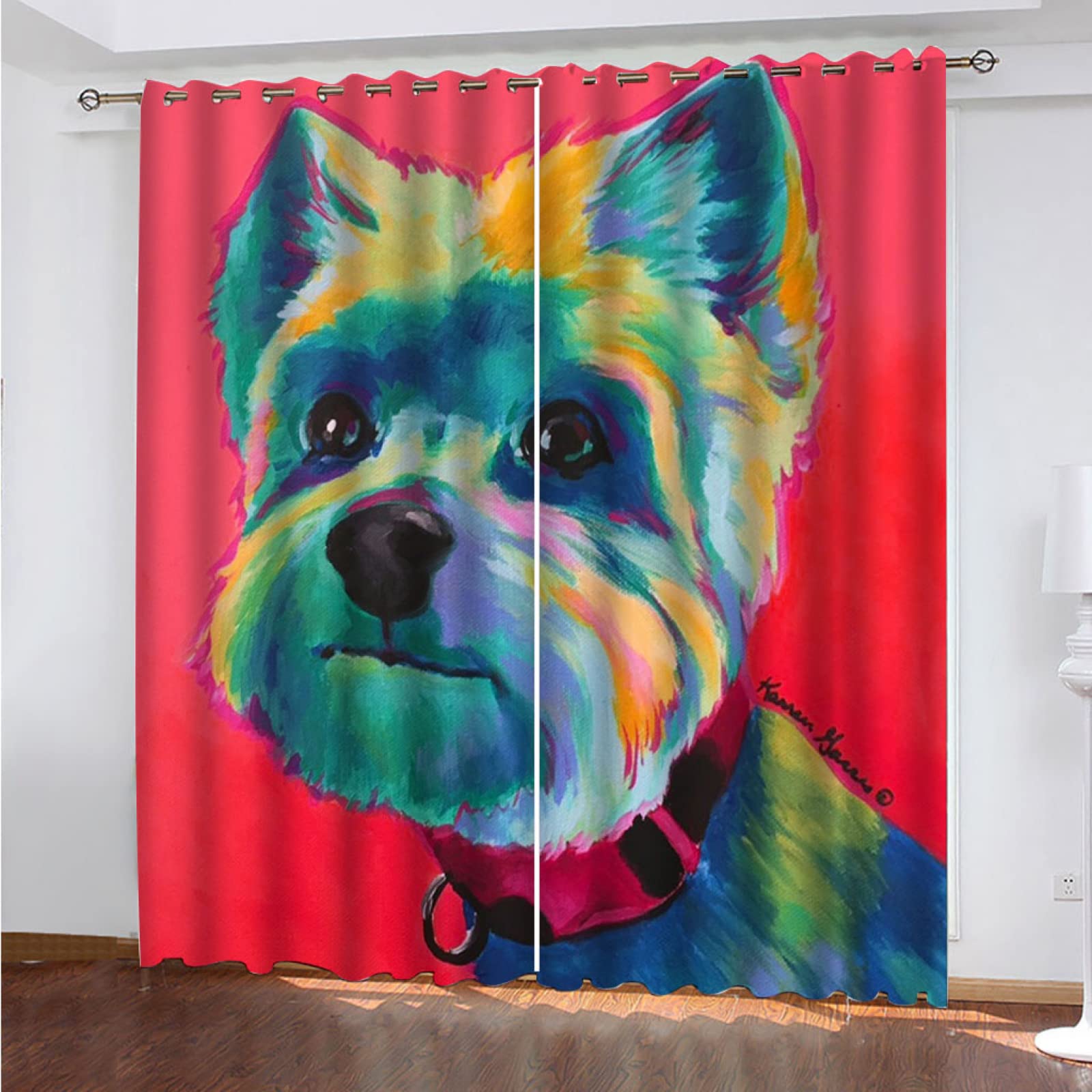 Rideau occultant thermique pour chambre de chiots | 2 pièces 140x240cm