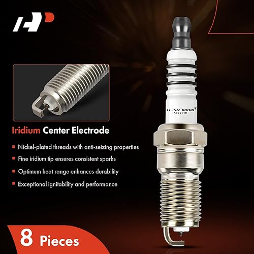 Miniatura 3 de A-Premium Iridium Platinum Bujías compatibles con Ford F-150 1999-2003, Mustang 2003-2004 2007-2012, GT 2005-2006, Crown Victoria 1996-2005, 4.6L