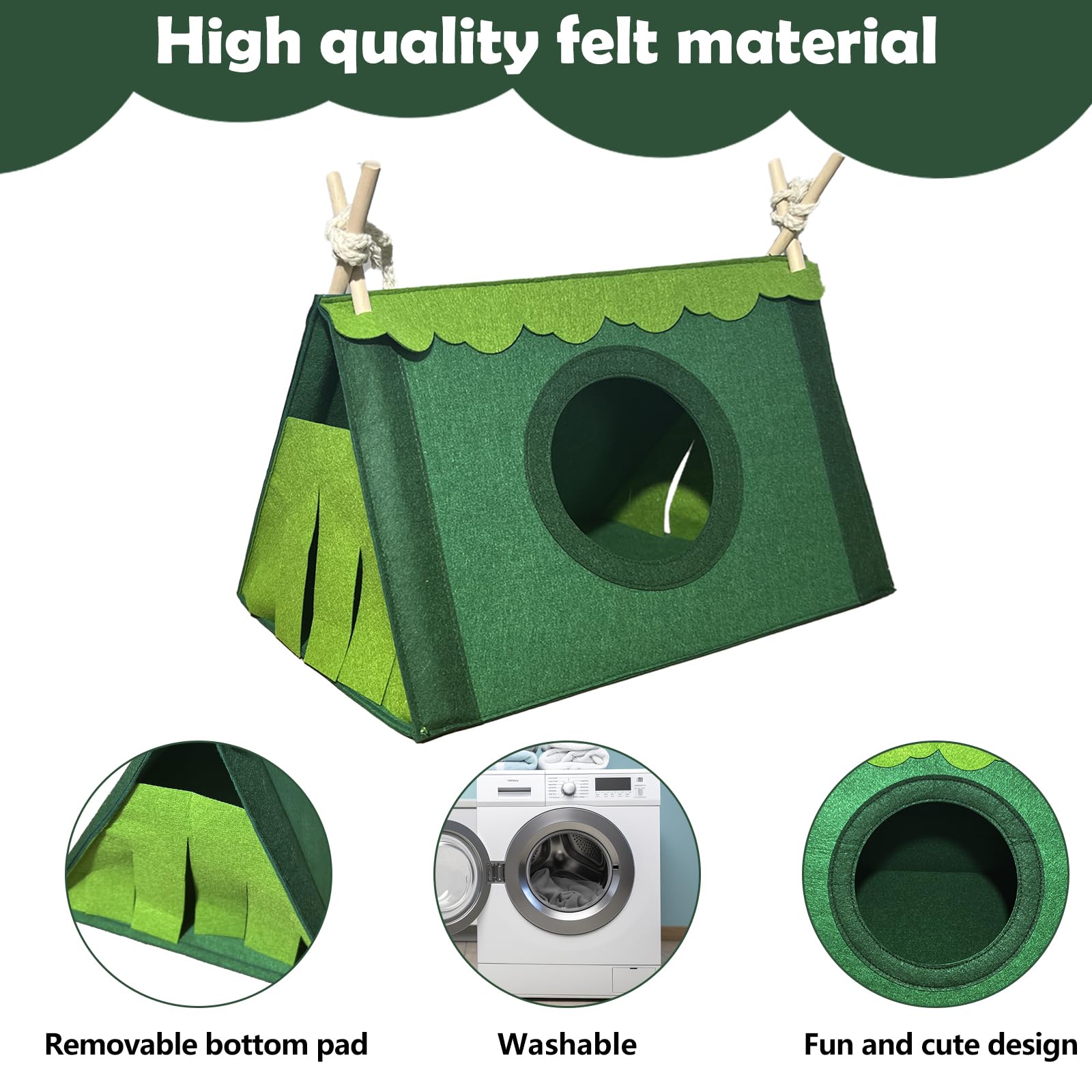 View of Snapklik.com : Small Animal Hideaway Pet Bed Hideout House Hamster Tent ...