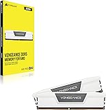 CORSAIR VENGEANCE DDR5 RAM 32GB (2x16GB) Up to 6400MHz CL36-48-48-104 1.35V AMD EXPO Intel XMP 3.0 Desktop Computer Memory – White (CMK32GX5M2B6400Z36W) - 6