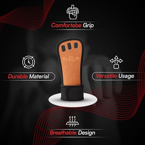 Miniatura 6 de Agarres de gimnasia - Guantes para Crossfit - Equipo de calistenia agarres de dominada agarres de mano agarres de levantamiento de cuero agarres de