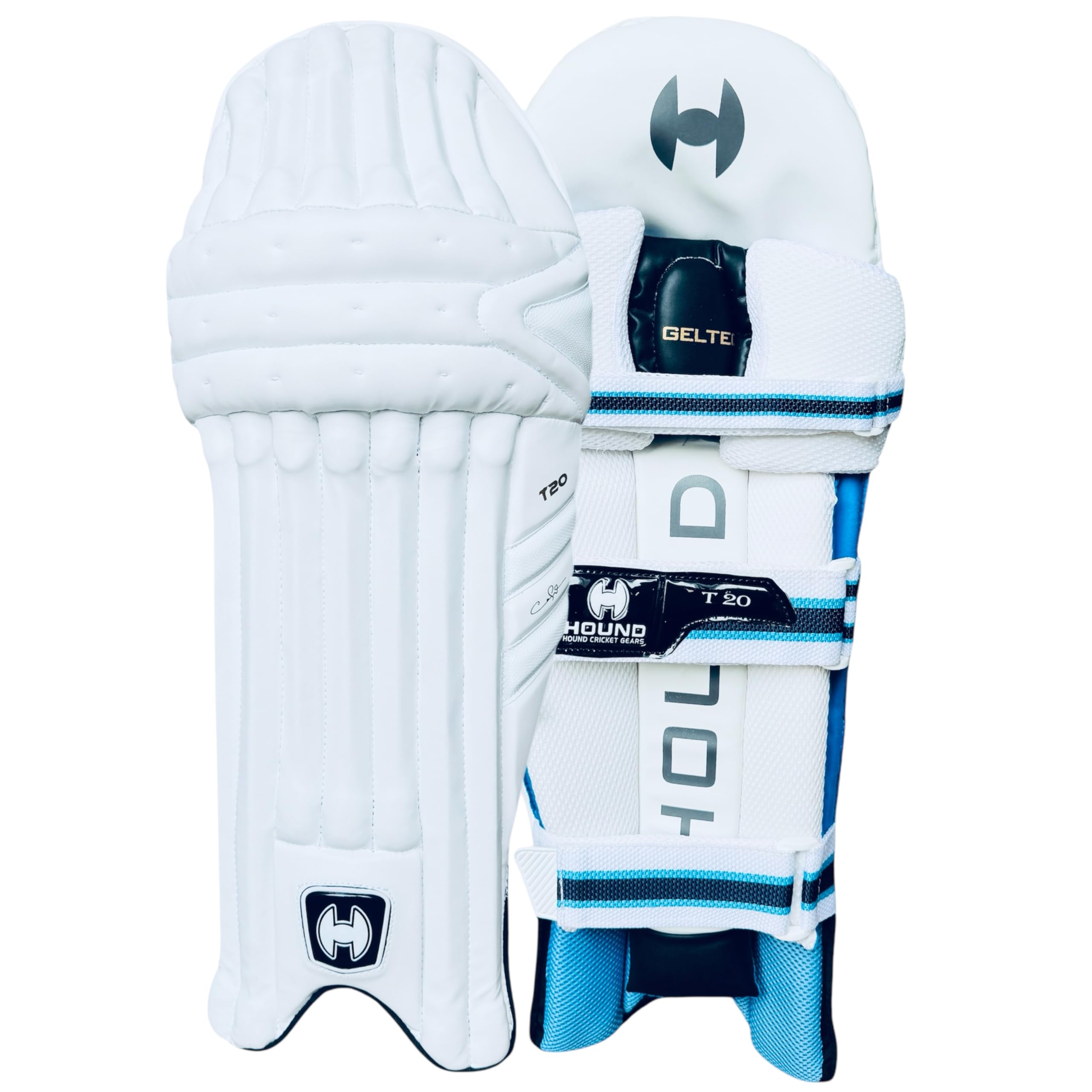 HOUND T20 Cricket Batting Leg Guard (White, Small Men (5'3" - 5'9"), Right Handed)-picture-21